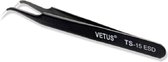 Vetus - wimper pincet ESD-15 - zwart - tweezer - pincet - wimperextensions