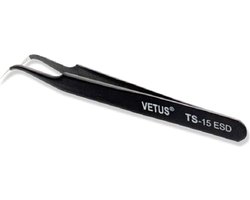 Vetus - wimper pincet ESD-15 - zwart - tweezer - pincet - wimperextensions