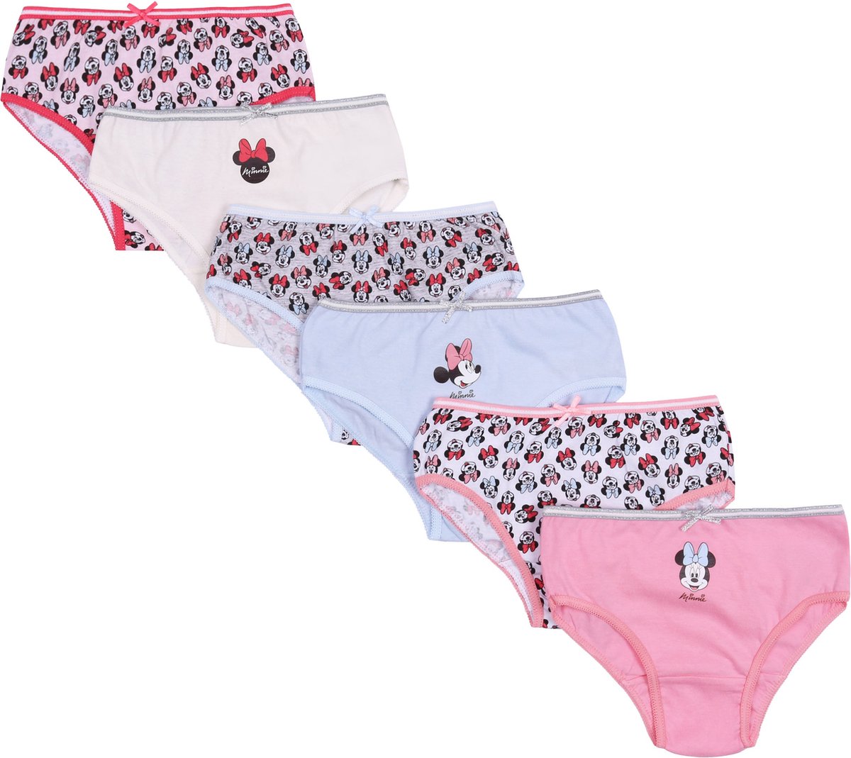 6x Kleurrijke slips voor meisjes - Minnie Mouse / 122