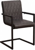 eetkamerstoel Emma 57 x 86 cm PU/kunstleer antraciet
