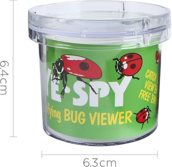 loeppotje - potje voor insecten met vergrootglas - insecten speelgoed - insectenpotje voor kinderen - buitenspeelgoed - Blijderij - Merkloos