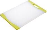 snijplank 36,5 x 25 x 2 cm polyetheen wit/groen