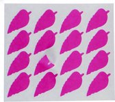 etiketten blaadje 22 x 49 mm papier roze 80 stuks