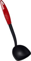 soeplepel 30,5 cm nylon zwart/rood