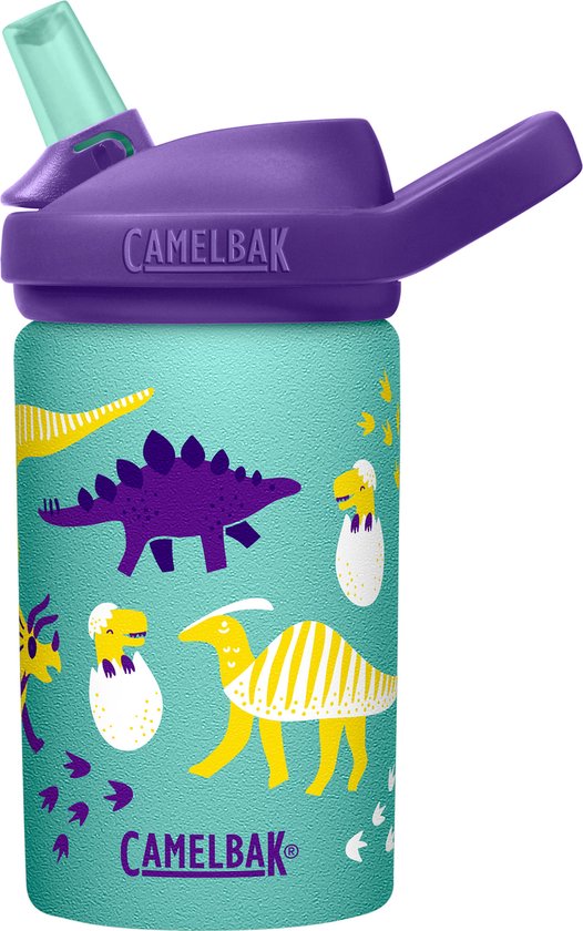 CamelBak Eddy+ Kids Single Wall SST - Drinkfles - 400 ml - Groen (Hatching Dinos)