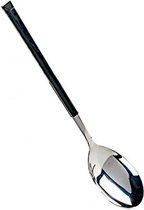 lepel 21 x 4,3 cm RVS zwart/zilver