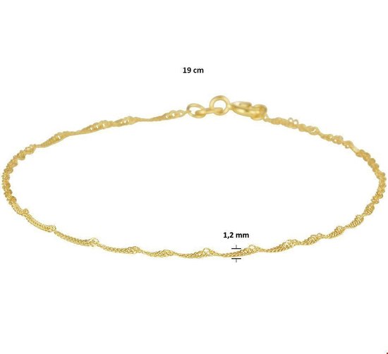 Foto: Huiscollectie armband goud singapore 1 2 mm 19 cm