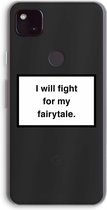 Case Company® - Google Pixel 4a 5G hoesje - Fight for my fairytale - Soft Cover Telefoonhoesje - Bescherming aan alle Kanten en Schermrand