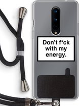Case Company® - OnePlus 8 hoesje met Koord - My energy - Telefoonhoesje met Zwart Koord - Bescherming aan alle Kanten en Over de Schermrand