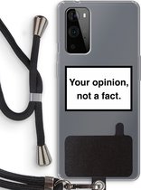 Case Company® - OnePlus 9 Pro hoesje met Koord - Your opinion - Telefoonhoesje met Zwart Koord - Bescherming aan alle Kanten en Over de Schermrand