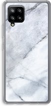 Case Company® - Samsung Galaxy A42 5G hoesje - Witte marmer - Soft Cover Telefoonhoesje - Bescherming aan alle Kanten en Schermrand