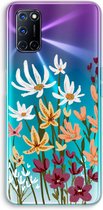 Case Company® - Oppo A52 hoesje - Painted wildflowers - Soft Cover Telefoonhoesje - Bescherming aan alle Kanten en Schermrand