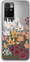Case Company® - Xiaomi Redmi 10 hoesje - Painted wildflowers - Soft Cover Telefoonhoesje - Bescherming aan alle Kanten en Schermrand