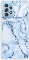 Case Company® - Samsung Galaxy A73 hoesje - Blauw marmer - Soft Cover Telefoonhoesje - Bescherming aan alle Kanten en Schermrand