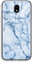 Case Company® - Samsung Galaxy J5 (2017) hoesje - Blauw marmer - Soft Case / Cover - Bescherming aan alle Kanten - Zijkanten Transparant - Bescherming Over de Schermrand - Back Cover