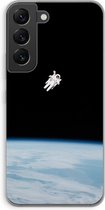 Case Company® - Samsung Galaxy S22 hoesje - Alone in Space - Soft Cover Telefoonhoesje - Bescherming aan alle Kanten en Schermrand