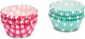 cupcakevormen 5 cm papier roze/mint 200 stuks