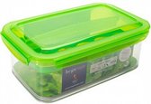 lunchbox Tritan 3-vaks 1,9 liter 24 x 15,2 x 8,8 cm groen