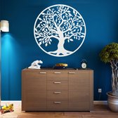 Wanddecoratie |Family Tree  decor | Metal - Wall Art | Muurdecoratie | Woonkamer |Wit| 72x72m