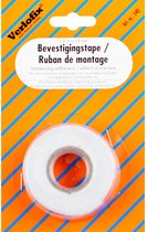 bevestigingstape dubbelzijdig 19 mm x 1,5 m foam wit