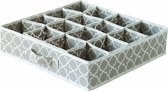 opbergbox 40 cm polypropyleen bruin/wit