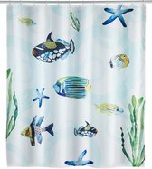 douchegordijn Aquaria 200 x 180 cm polyester wit