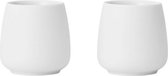 theekop Nicola 60 ml porselein wit 2 stuks