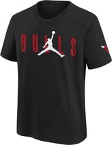 Jordan NBA Chicago Bulls SS Tee EY2B7FEJ8-BUL, voor een jongen, Zwart, T-shirt, maat: XL