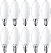 10 STUKS PHILIPS LED KAARSLAMP E14 2.2W 2700K MAT NIET DIMBAAR