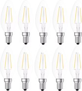 10 stuks Osram LED filament Kaarslamp E14 2.5W 250lm 2700K helder Niet dimbaar