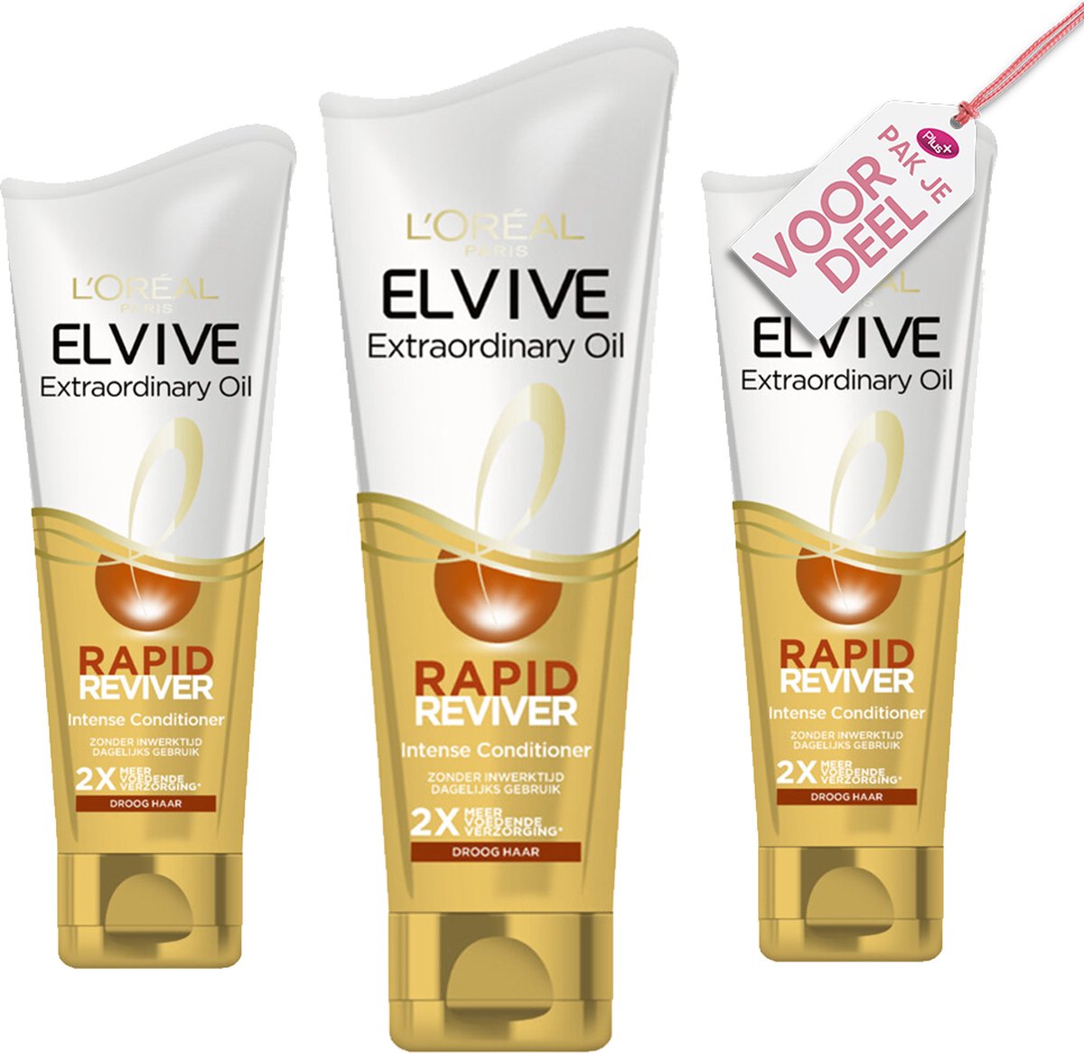 L'Oréal Elvive Extraordinary Oil Rapid Reviver - Pak Je Voordeel - 3 x 200 ml