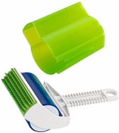 textielborstel 7 x 22 cm ABS groen/wit 2-delig