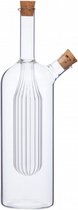 olie- en azijndispenser 350 ml glas transparant