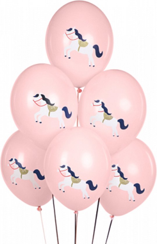 Partydeco ballonnen - Paarden (6 stuks)