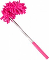 uitschuifbare plumeau 26-74 cm microfiber roze