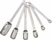 maatlepels RVS zilver 6 stuks