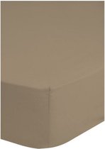 hoeslaken Jersey 180 x 220 cm katoen taupe