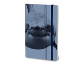 notitieboek wilde haai 13 x 21 cm papier blauw