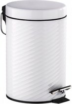 pedaalemmer Spiro 3 liter 22 x 26 cm RVS wit