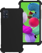 Samsung Galaxy A51 Hoesje Shock Proof Case - Samsung Galaxy A51 Case Zwart Shock Hoes - Samsung Galaxy A51 Hoes Cover - Zwart