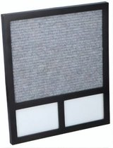 memobord 2 foto's 150 letters/symbolen 40 cm zwart