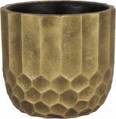 bloempot Jiska 17 x 17 cm keramiek goud