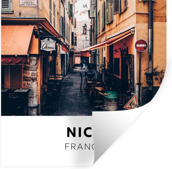 Stickers Stickers muraux - Nice - France - Café - 80x80 cm - Film adhésif |  bol.com