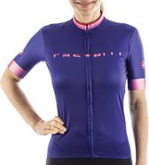 Maillot de cyclisme Castelli Gradient Jersey FZ - Taille XL - Femme - Blauw/ Rose