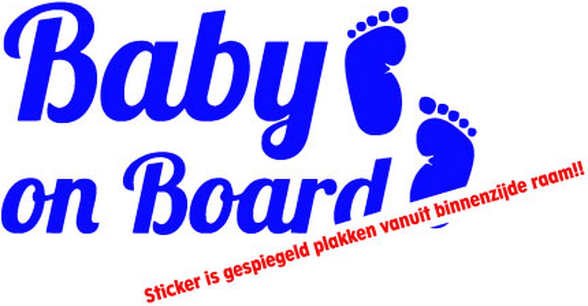 Autotoebehoren - Stickerloods -Baby on Board sticker -car decal- autoraamsticker-
