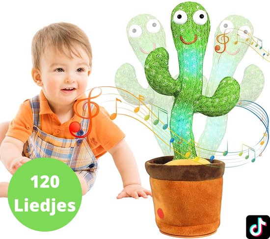 Dansende Cactus - Tiktok - Pratende Kactus - Dancing Cactus - 120 Liedjes - Baby Speelgoed