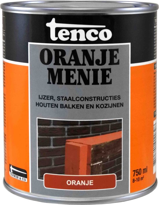 Foto: Tenco oranje menie 750 ml grondverf roestwerend