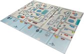 Babify Speeltapijt voor baby's, dikte 1,5 cm, opvouwbaar, antislip, omkeerbaar, waterdicht, draagbaar, dubbelzijdig, voor peuters en baby's, 180 x 200 x 150 cm