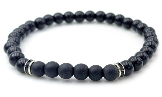 Bracelet homme bracelet perlé pour homme avec des perles en pierre  naturelle noire... | bol