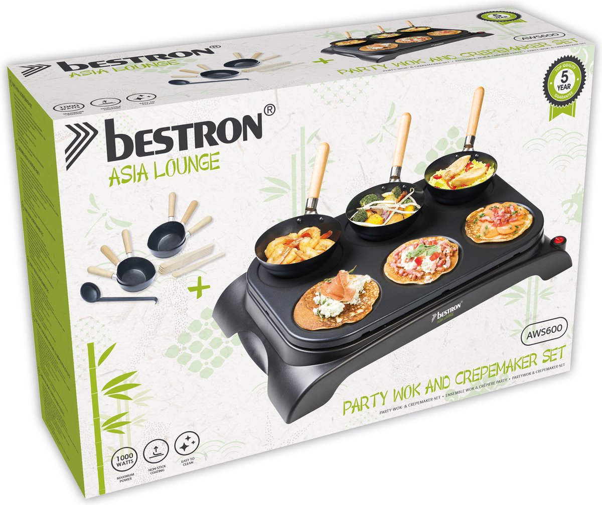 Ensemble de casseroles ASIA Wok pour 6 personnes barbecue Teppanyaki et  crêpe, c